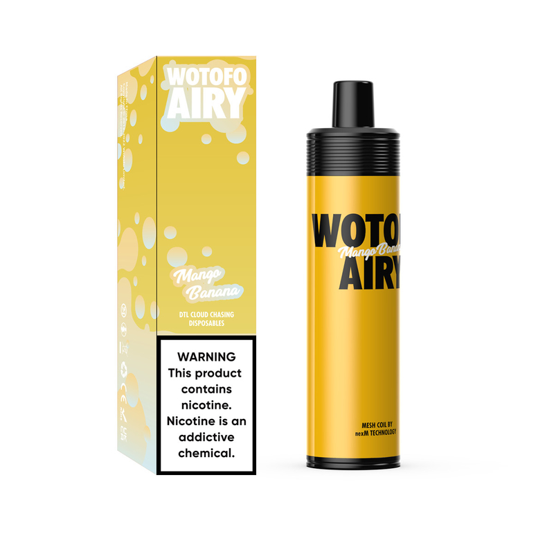 Oplaadbare 1000 trekjes Wegwerp Vape Pod Device Kit Wotofo Airy Portable Pod Vape