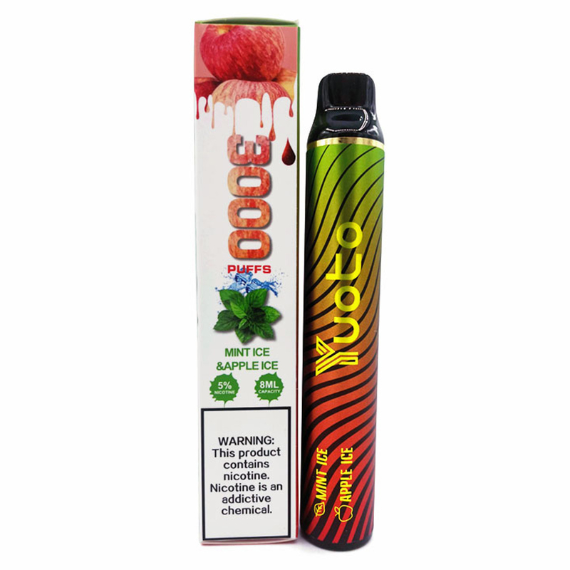 Beschikbare Op smaak gebrachte Peul Vapes 3000 Schakelaar van Yuoto van het Rookwolken1650mah 8ml de Dubbele Aroma