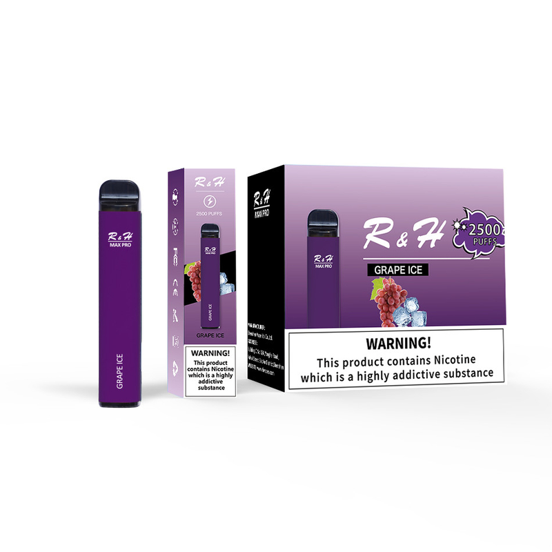 Beschikbare Peul Vapes Max Pro 8ml 950mah 2500 Rookwolken 1.3ohm Mesh Coil Disposable Kit