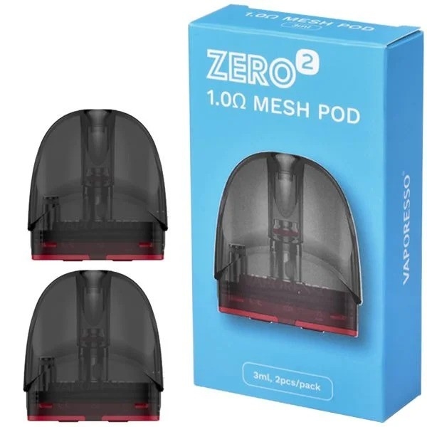 2 stuks Mesh 1.0ohm Vaporesso Zero 2 Cartridge Visible Pod PTF-vulsysteem