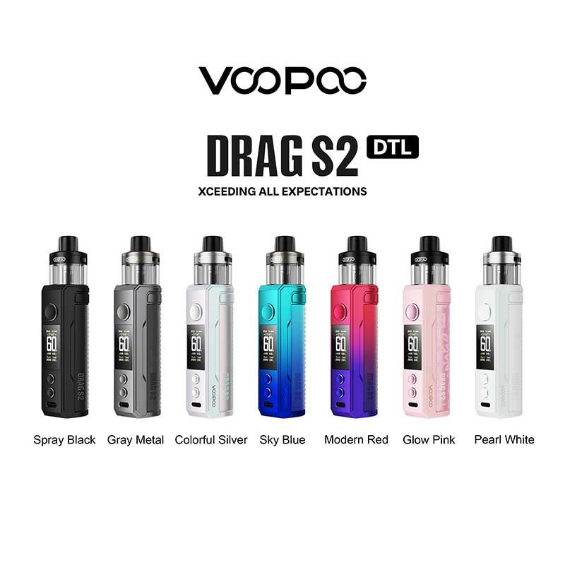 Voopoo Drag s2 Pod Mod kit 60w met PnP X cartridge DTL / MTL 2500mAh 5ml