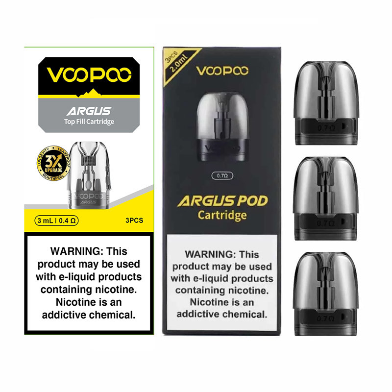 voopoo argus topvulpatroon 3 ml 0,4Ω/0,7Ω voor Argus Pod / Argus P1 / Argus Z / Argus G / Argus Pod SE