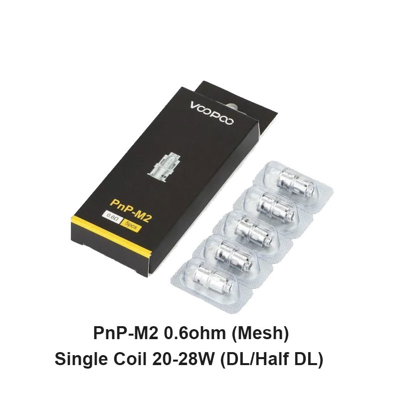 Voopoo PnP vervangende spoelen 5 stuks per verpakking voor Drag Baby/Mini/2/S/X,VINCI Series Kit,Argus Pro,PnP 20/22,V.SUIT