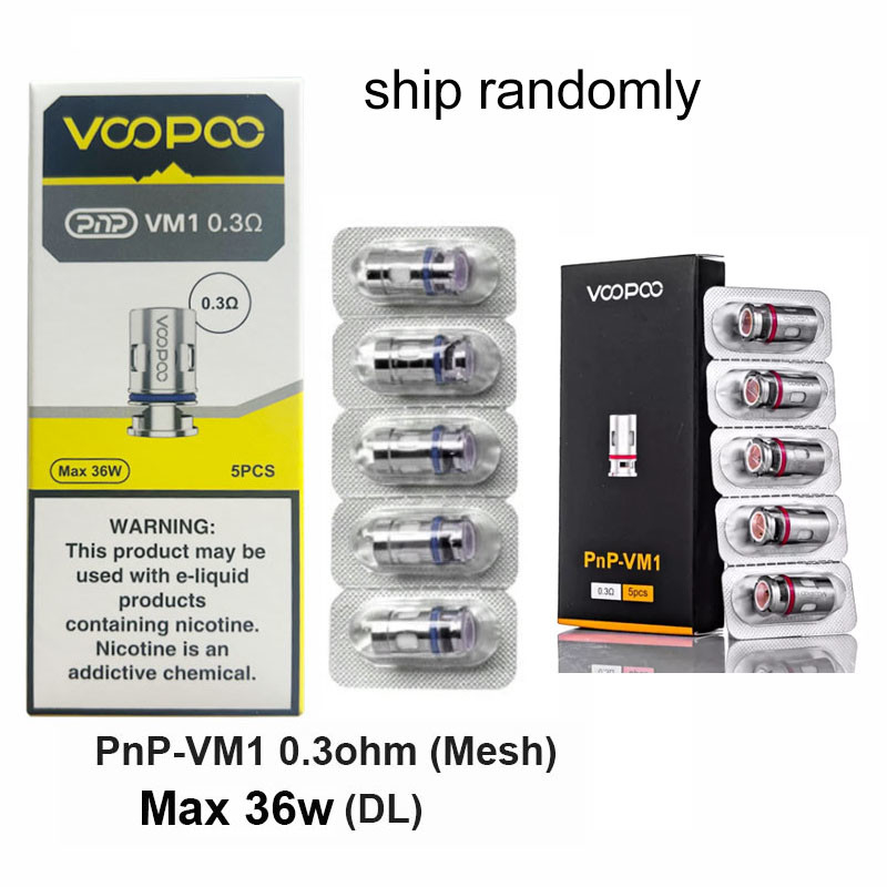 Voopoo PnP vervangende spoelen 5 stuks per verpakking voor Drag Baby/Mini/2/S/X,VINCI Series Kit,Argus Pro,PnP 20/22,V.SUIT